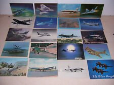 1950s-80s MILITARY AIRCRAFT VTG POSTCARD LOT of 20 DIFF w/ DEFENDERS of AMERICA picture