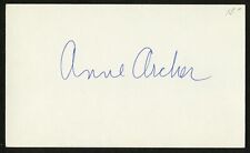 Anne Archer signed autograph 3x5 index card Actress Fatal Attraction R031 picture