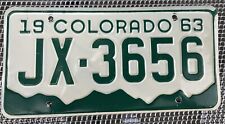 1963 Colorado License Plate, Excellent Condition picture