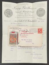 1902 BERRY BROTHERS VARNISH POSTAL COVER & LETTER - WORLDS COLUMBIAN EXPO. LOGOS picture
