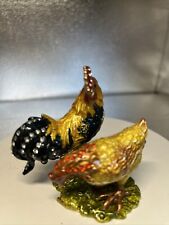 ROOSTER AND CHICKEN TRINKET BOX  BY KEREN KOPAL, picture