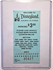 1987 DISNEYLAND PARKING PASS Anaheim California Walt Disney History 1F picture