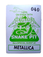 Metallica Backstage Pass In The Snake Pit Original Hard Rock Metal Music Tour picture