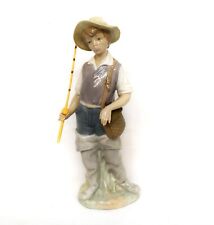Lladro Fisher Boy 4809 Porcelain Sculpture 1972 Made in Spain 202101655C picture