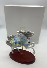 Lenox 2001 Springtime Carousel Horse Robins Bird Nest Porcelain Figurine picture