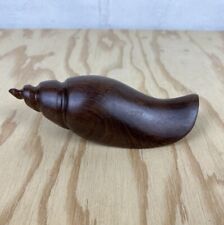 Wood Conch Shell 4.5” Carved Ironwood Sea Shell Seashell Nautical Décor picture