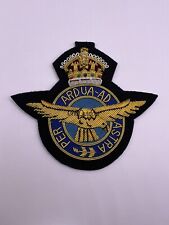 King’s Crown RAF Blazer Badge Royal Air Force Embroidered Bullion Wire Badge picture