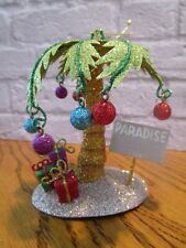 Cape Shore Original Key West Palm Glittered Metal Christmas Ornament picture