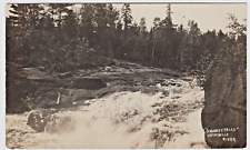 c1907 Smokey Falls Wolf River Wisconsin~Vintage Keshena WI Real Photo Postcard picture