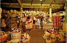 VINTAGE POSTCARD THE STRAW SECTION OF VICTORIA CRAFT MARKET IN KINGSTON JAMAICA picture