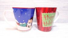 Santa Christmas Bear & Collectible Ceramic Mug Cup  x 2 picture