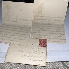 Old Antique 1892 Letter to Saint Louis MO Missouri on Croquet Stationary picture