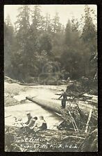Rare RPPC Trout Fishing. Castle Rock, Washington. C 1910's Cowlitz County  picture