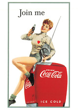 COCA COLA JOIN ME 1947 POSTER ADVERTISING 6 x4 1996 Postcard 6133c picture