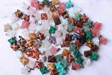 WHOLESALE 100Pcs Mixed Colourful Crystal Stone Merkaba Crystal Pendant Reiki picture