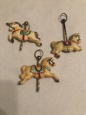 Vintage 1986 Carousel Horse Unicorn Fridge magnet Set Of 3 picture