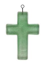 Recycled Glass Hanging Cross picture