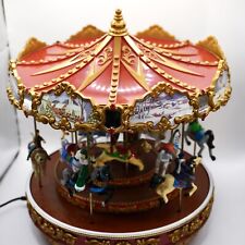 1999 Mr. Christmas Triple Decker Musical Carousel Lights Animation TESTED WORKS picture
