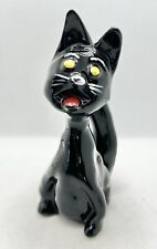 Vintage quirky black cat figurine 6.5