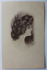 Antique Postcard 1910 Beautiful Woman Scatch Artist Cobb Shinn Posted picture