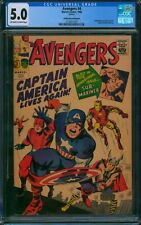 Avengers #4 Golden Record Reprint (1966) ⭐ CGC 5.0 ⭐ Captain America GRR Comic picture