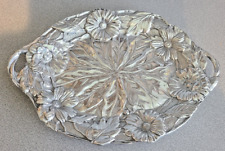 Fitz & Floyd Fauna and Flora Large Aluminum Metal Platter Tray picture