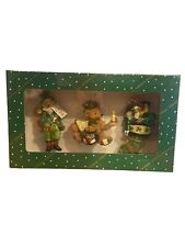 Dillards Trimmings Christmas Ornaments Set of 3 IRISH Santa, Bear, and Stocking picture