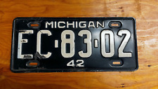 1942 Michigan License Plate Licence Tag picture