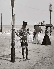 New York City Brighton Beach Lifeguard 1906 swimming Guilded Age Vintage photo  picture