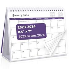 SKYDUE Desk Calendar 2023-2024, Small Desk Calendar from Oct. 2023 to Dec. 2024, picture