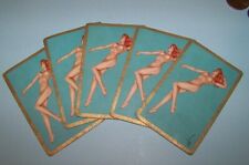 5 Alberto Vargas Vintage Pinup Playing Cards Esquire 1941 picture