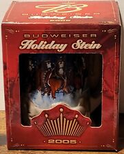 2005  Anheuser Busch Budweiser Holiday Christmas Beer Stein Clydesdales picture