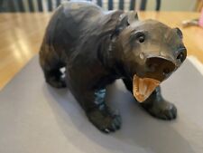 Vintage Japanese Wooden Bear Carved Bear Ainu Hokkaido (S.Takahashi) Rare picture
