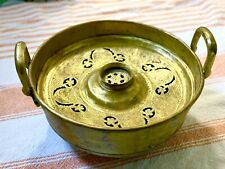 Antique Vintage Traditional  Moroccan Brass Hand Wash Basin and Drain Insert picture