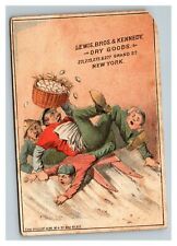 Vintage 1840's Trade Card - Lewis Brothers & Kennedy Dry Goods New York City NY picture