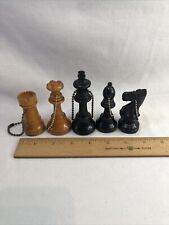 Vintage Wooden Weighted Chess Piece Keychains--Choose your Piece 3.75