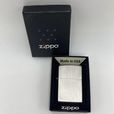 Genuine Zippo Lighter Reg Satin Chrome Light 205 Made in USA New in Box Sealed picture