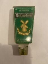 Vintage Heineken Import Beer Tap Handle Knob Lucite 6” Green Gold Pub Bar picture
