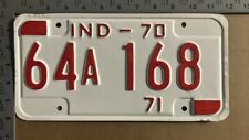 1971 Indiana license plate 61 A 168 YOM DMV Porter SHOW CAR READY 16248 picture
