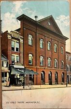 Washington DC Old Fords Theater Bicycle Repair Shop Antique Postcard c1900 picture