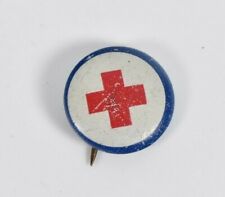 Vintage WW1 Red Cross Pinback Button American Art Works Coshocton Ohio picture