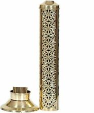 Brass Agarbatti Stand Beautiful Handmade Safety Incense Holder with Ash Catcher picture