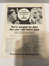 1932 Print Ad Pepsodent Antiseptic Can't Fool a Cold Doctor Cough Gargled picture
