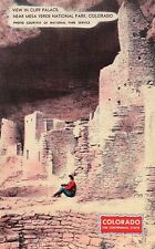 Cliff Palace near Mesa Verde National Park Colorado Dwelling, Old Linen Postcard picture