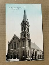 Postcard Streator IL Illinois St. Stephen’s Church Vintage PC picture