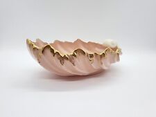 Lenox Acanthus Leaf Candy Nut Bowl Pink Ivory Gold Trim Gold Stamp picture