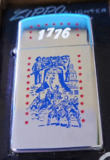 Vintage   ZIPPO / 1776-1976 BICENTENNIAL SLIM LIGHTER UNFIRED W/ Original Box  picture