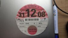 Rare Collectable old tax disc from DEC 08....................................... picture