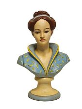 Antique Head & Bust Sculpture Of A Young Woman - Marked Anni Original Figurine picture