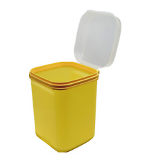 Tupperware Modular Mate #4 Bread Bakers Delight Yellow Flip Top Hinged Lid  NOS picture